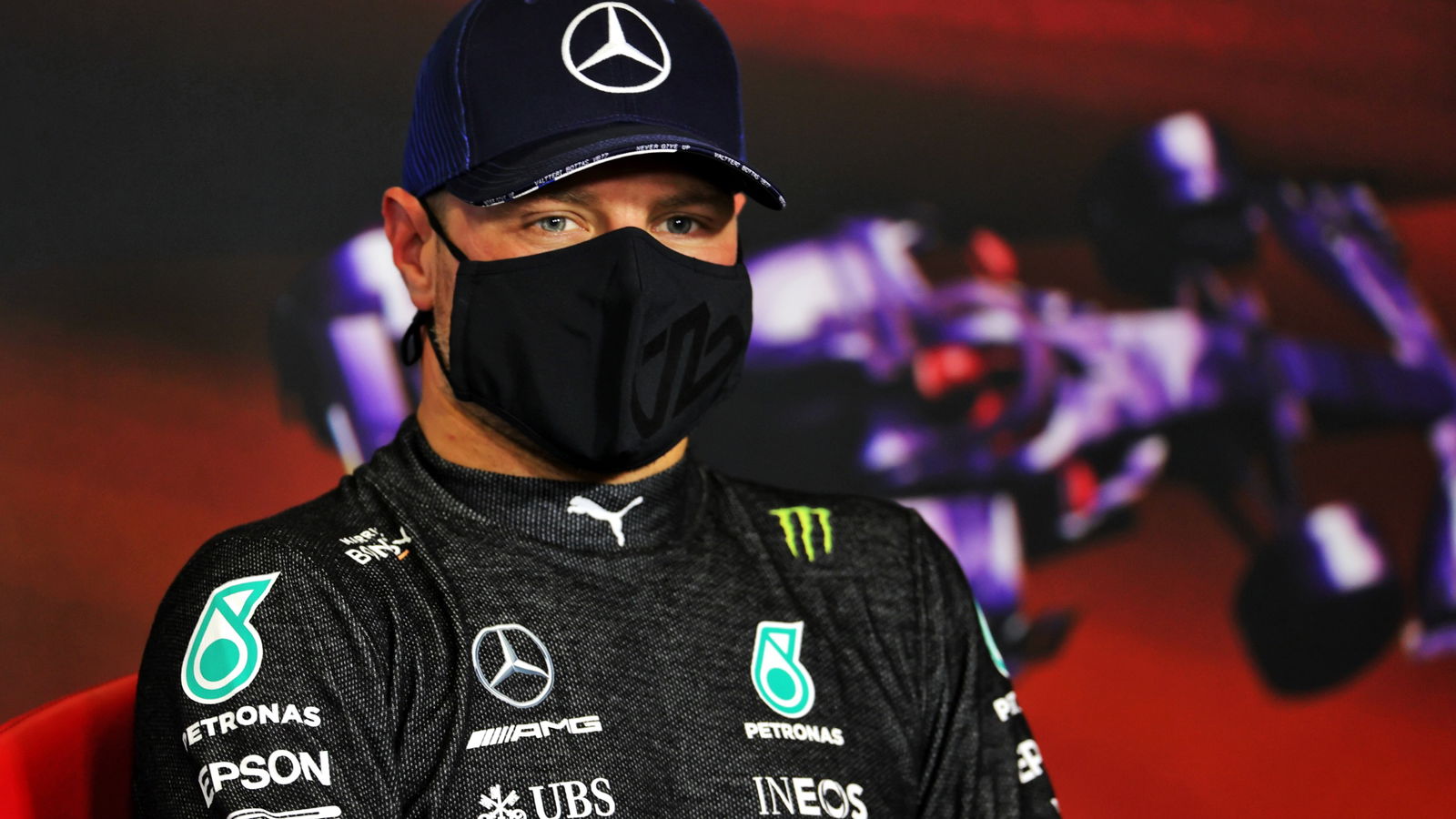 Valtteri Bottas (FIN) Mercedes AMG F1 in the post qualifying FIA Press Conference.