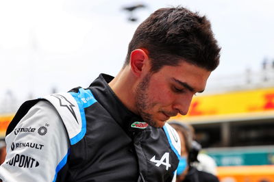 Esteban Ocon (FRA) Alpine F1 Team on the grid.