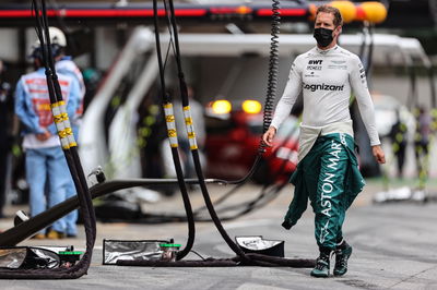 Sebastian Vettel (GER) Aston Martin F1 Team on the grid.