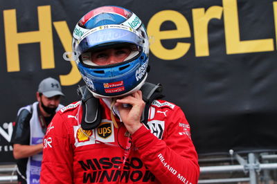 Charles Leclerc (MON) Ferrari after crashing out of qualifying.