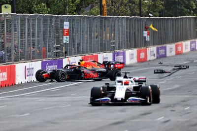 Max Verstappen (NLD) Red Bull Racing RB16B crashed out of the race.