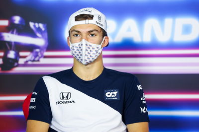 Pierre Gasly (FRA) AlphaTauri in the FIA Press Conference.