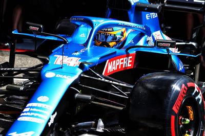 Fernando Alonso (ESP) Alpine F1 Team A521 leaves the pits.