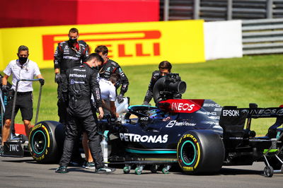 Lewis Hamilton (GBR) Mercedes AMG F1 W12 on the grid.