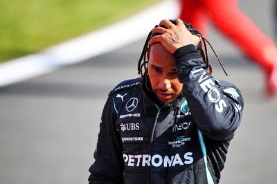 Race winner Lewis Hamilton (GBR) Mercedes AMG F1 in parc ferme.