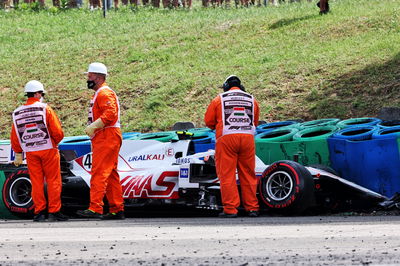 Mick Schumacher (GER) Haas VF-21 crashed in the second practice session.