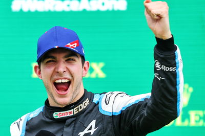 Race winner Esteban Ocon (FRA) Alpine F1 Team celebrates in parc ferme.