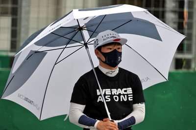 Yuki Tsunoda (JPN) AlphaTauri on the grid.