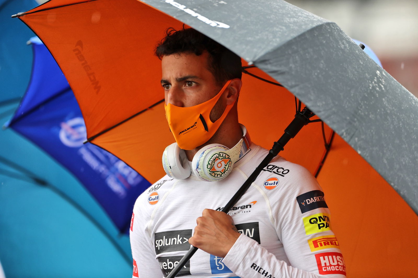 Daniel Ricciardo (AUS) McLaren on the grid.