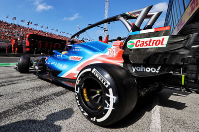 Fernando Alonso (ESP) Alpine F1 Team A521 leaves the pits.