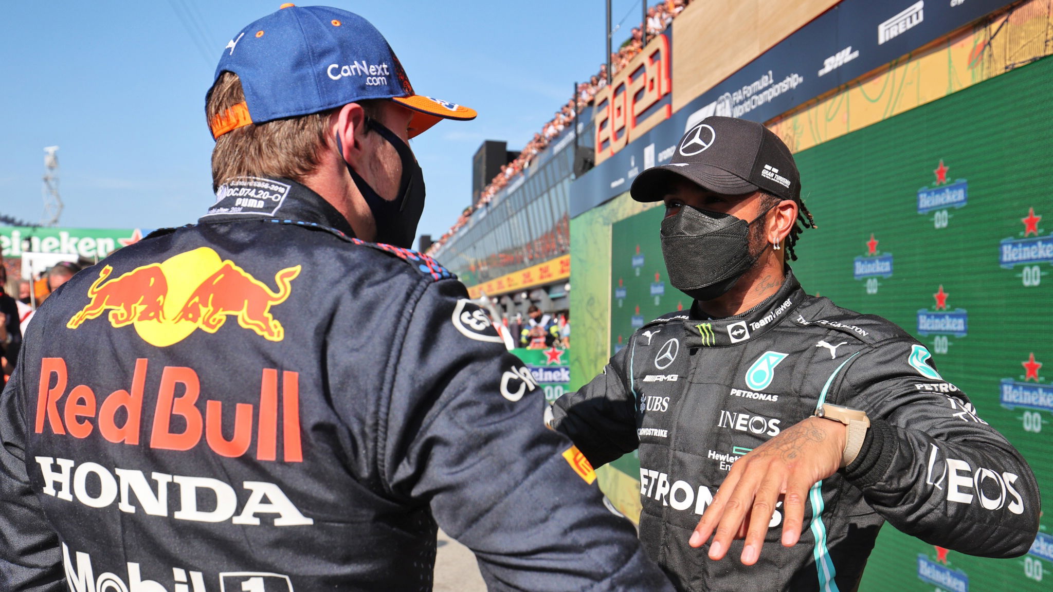 (L to R): Race winner M