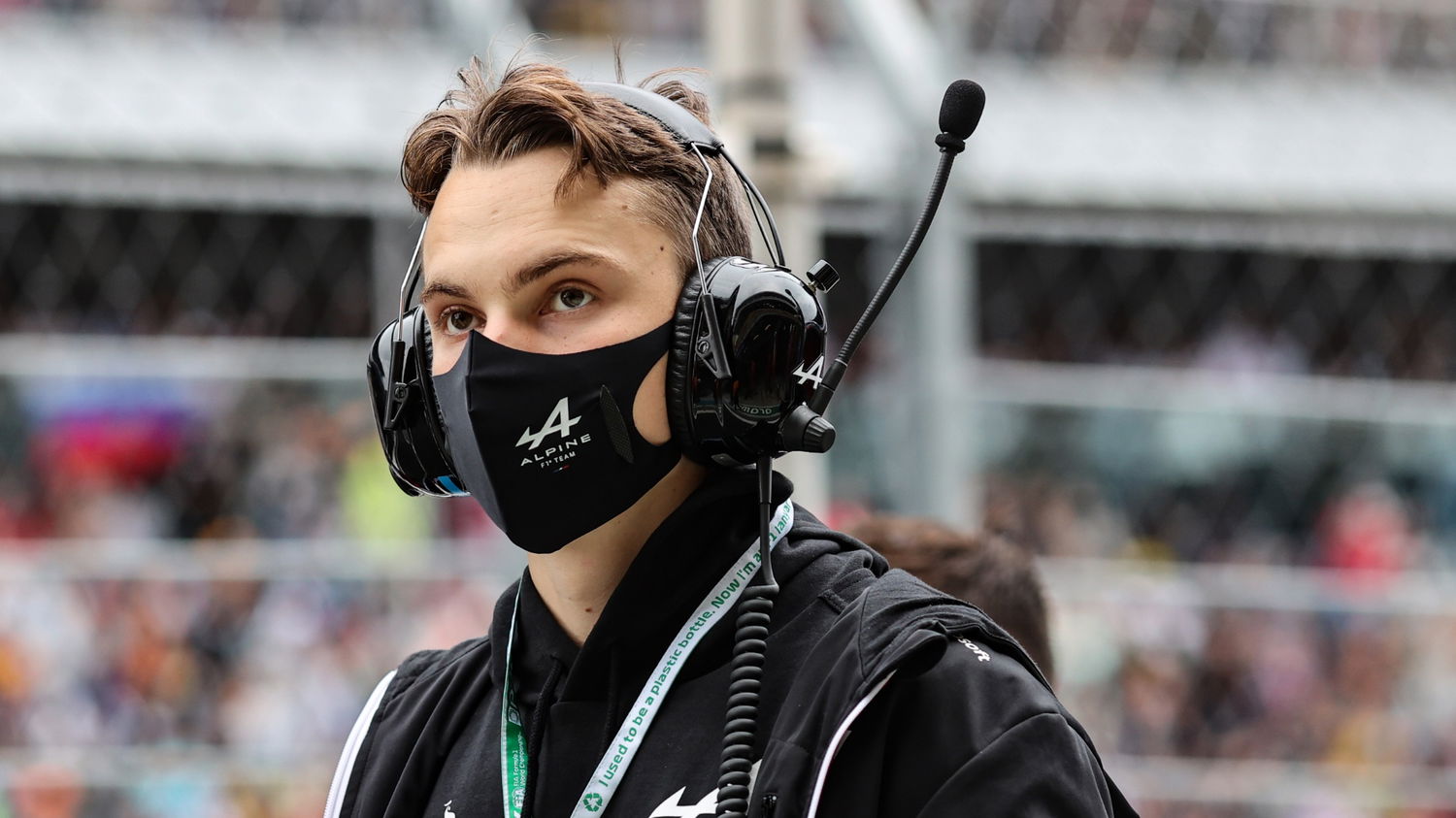 Oscar Piastri (AUS) Alpine Academy Driver on the grid.