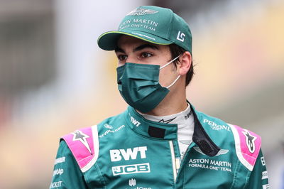 Lance Stroll (CDN) Aston Martin F1 Team on the grid.