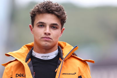 Lando Norris (GBR) McLaren on the grid.