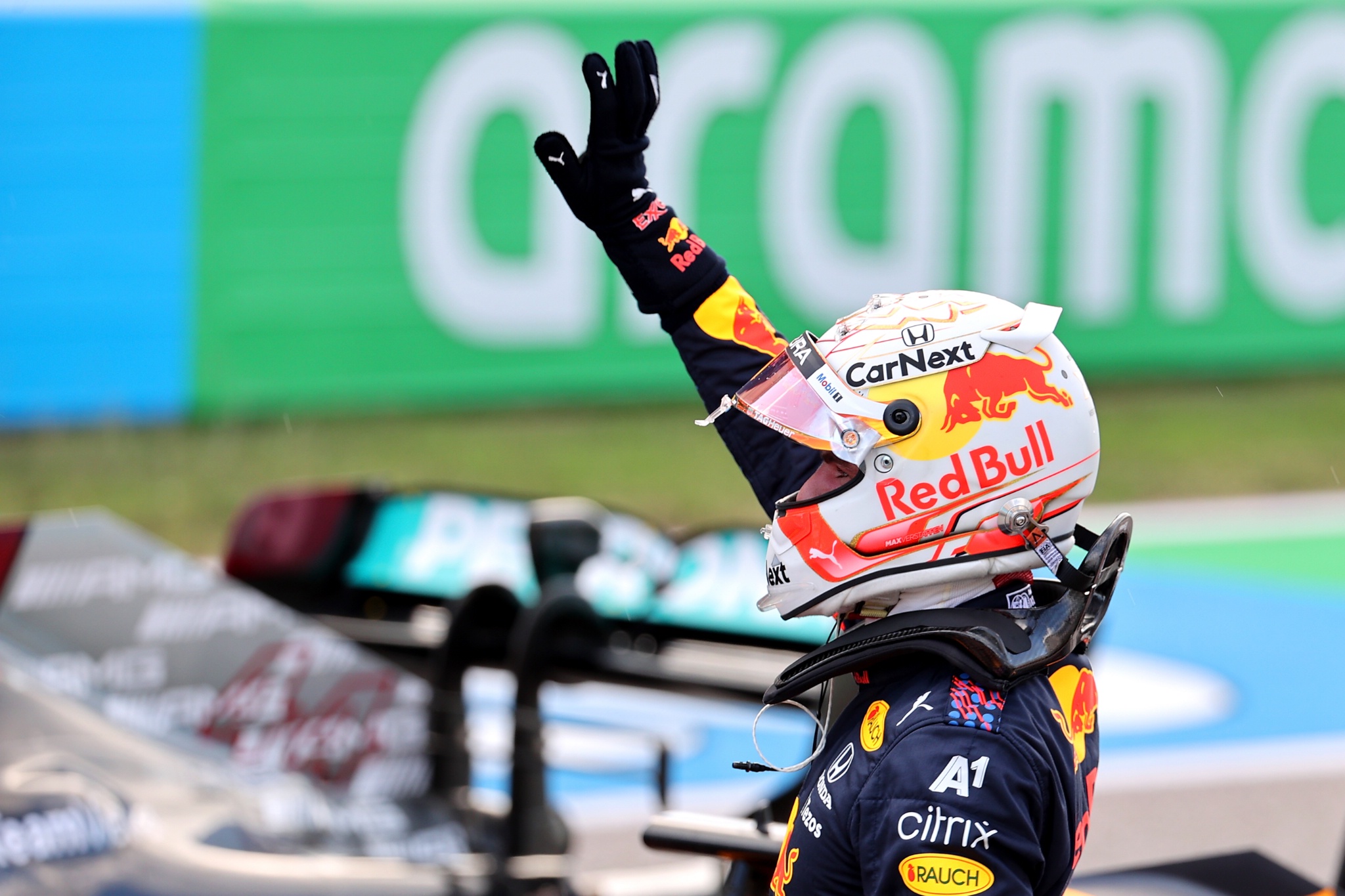 Pole position untuk Max Verstappen (NLD) Red Bull Racing RB16B.