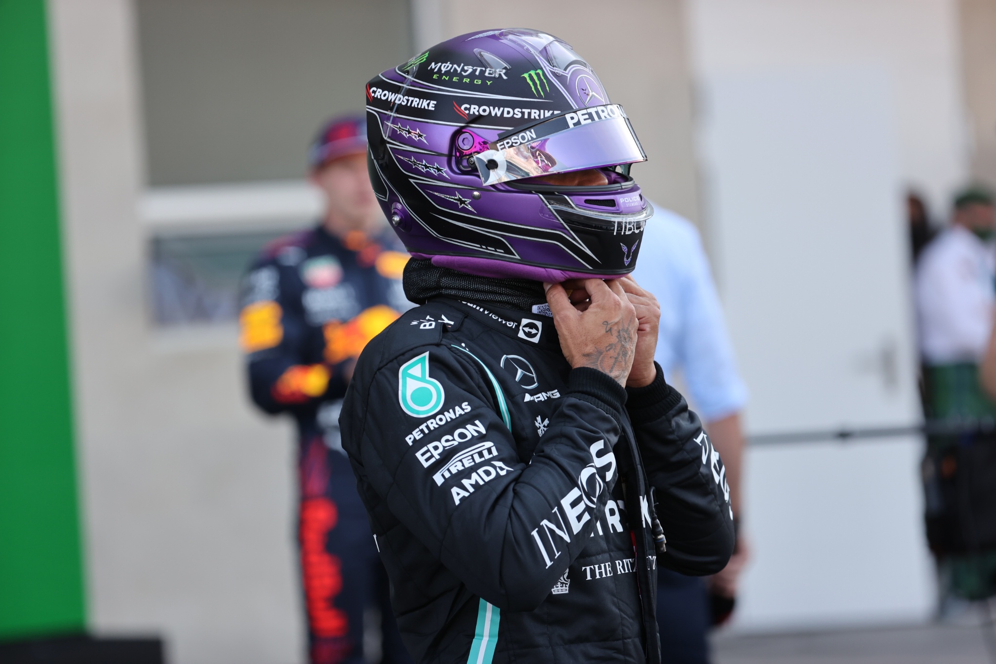 Lewis Hamilton (GBR) Mercedes AMG F1.