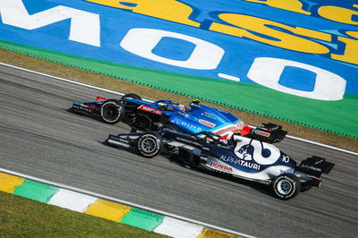 Esteban Ocon (FRA) Alpine F1 Team A521 and Pierre Gasly (FRA) AlphaTauri AT02 bsp.