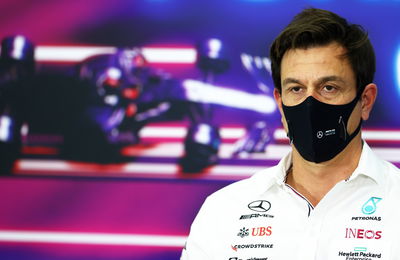 Toto Wolff (GER) Mercedes AMG F1 Shareholder and Executive Director in the FIA Press Conference.