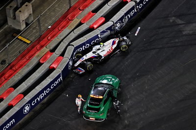 Mick Schumacher (GER) Haas VF-21 crashed out of the race.