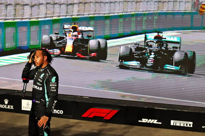 Race winner Lewis Hamilton (GBR) Mercedes AMG F1 in parc ferme.