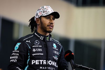 Lewis Hamilton (GBR) Mercedes AMG F1 in qualifying parc ferme.