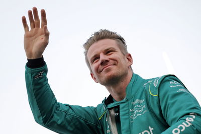 Nico Hulkenberg (GER) Aston Martin F1 Team Reserve Driver on the drivers parade.