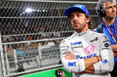 Fernando Alonso (ESP) Alpine F1 Team on the grid.