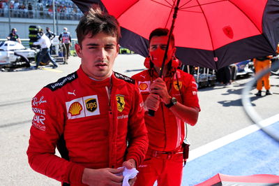 Charles Leclerc (MON) Ferrari on the grid.