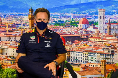 Christian Horner (GBR) Red Bull Racing Team Principal in the FIA Press Conference.