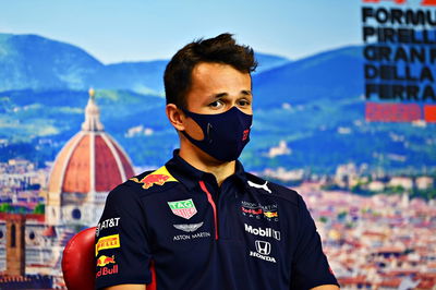 Alexander Albon (THA) Red Bull Racing in the FIA Press Conference.