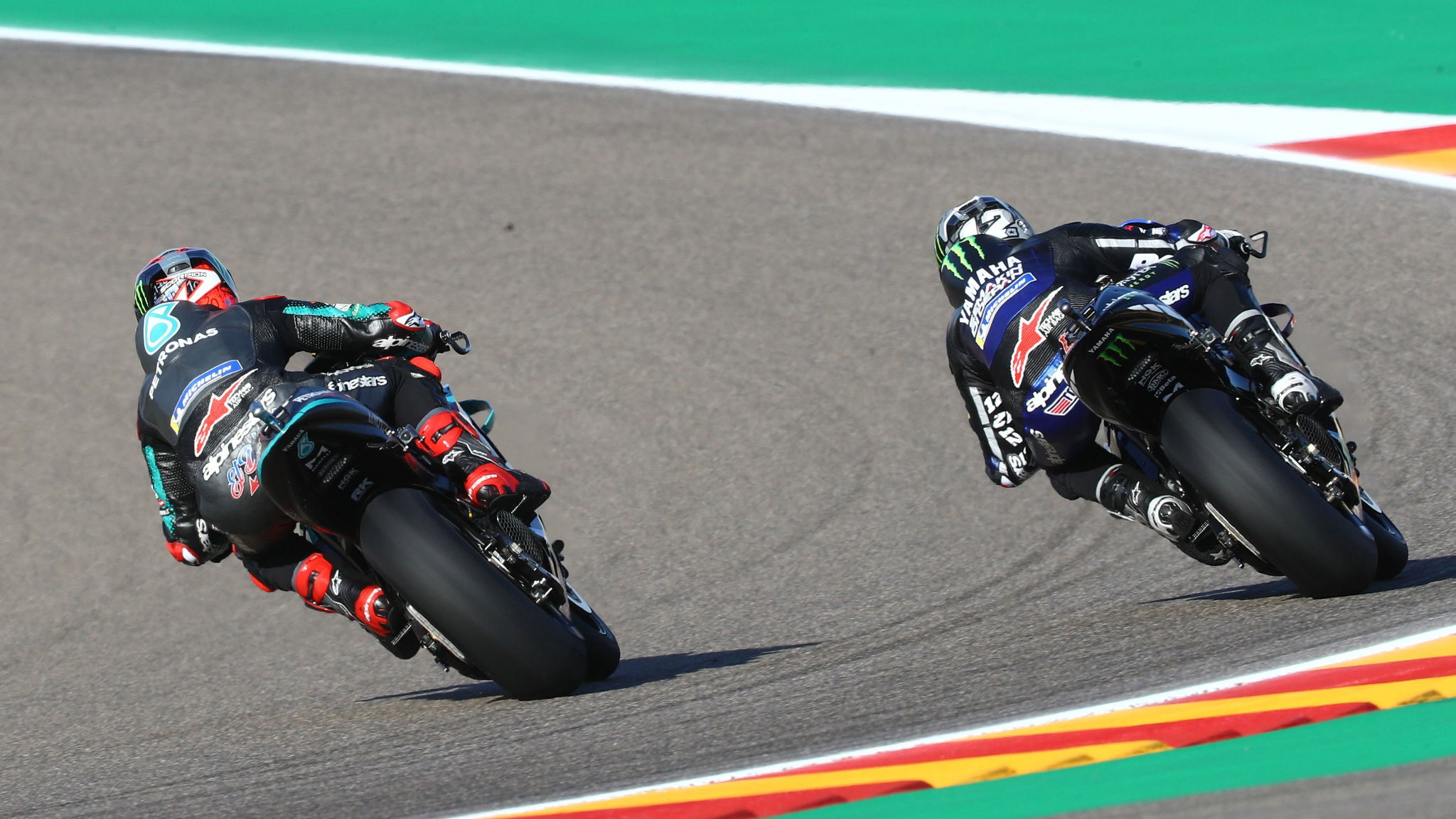 Fabio Quartararo, Maverick Vinales Aragon MotoGP. 16 October 2020