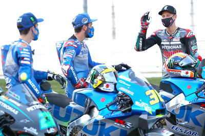 Joan Mir Alex Rins Fabio Quartararo , Portuguese MotoGP. 19 November 2020