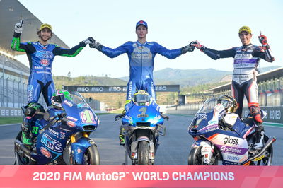 Enea Bastianini, Joan Mir, Albert Arenas Portuguese MotoGP. 22 November 2020