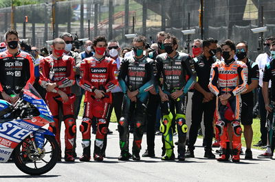 A minutes silence to remember Jason Dupasquier, MotoGP race, Italian MotoGP, 30 May 2021