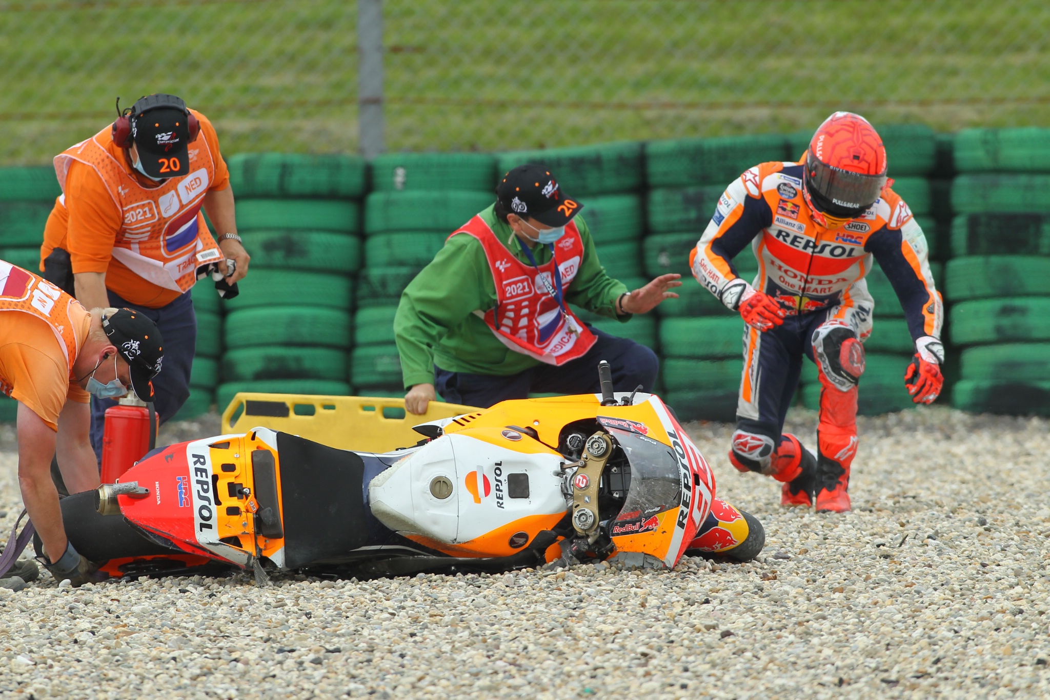 Marc Marquez crash, Dutch MotoGP, 26 June 2021