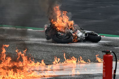 Fire, Styria MotoGP race, 8 August 2021