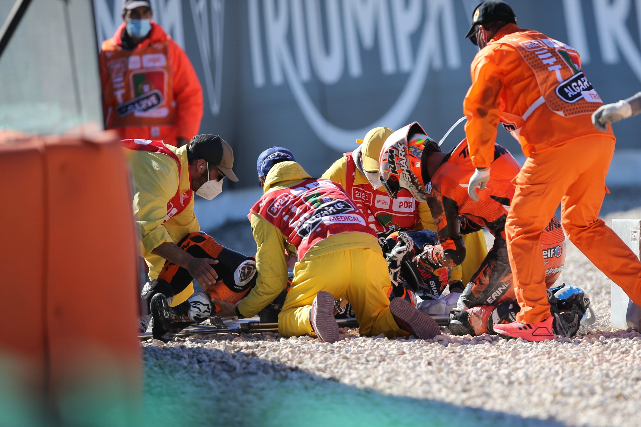 Miguel Oliveira and Iker Lecuona crash, MotoGP race, Algarve MotoGP, 7 November 2021