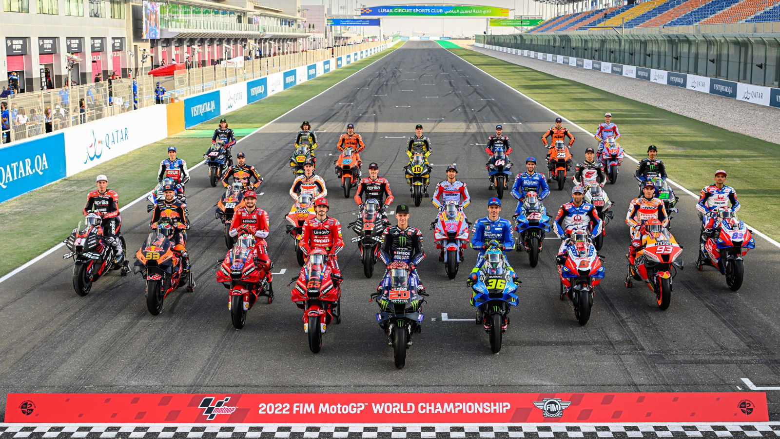 MotoGP rider line up, Qatar MotoGP 3 March 2022