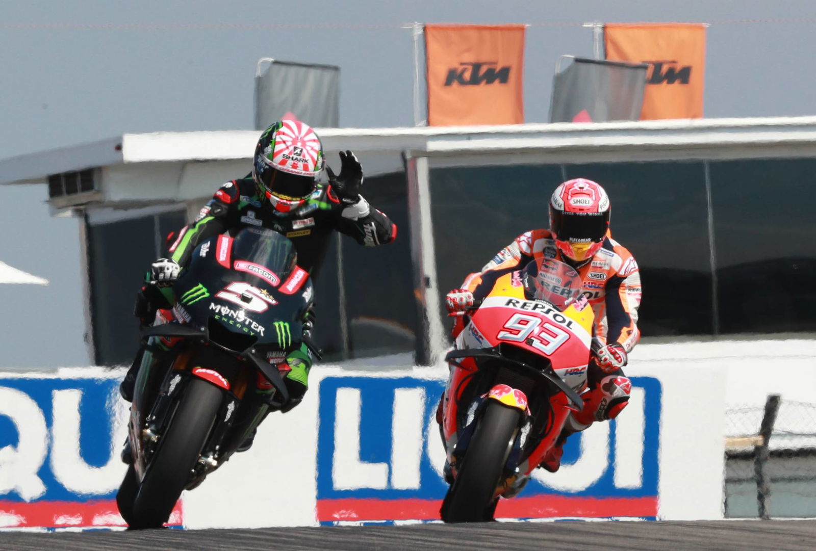 Iannone avoids 'scary' Zarco, Marquez incident