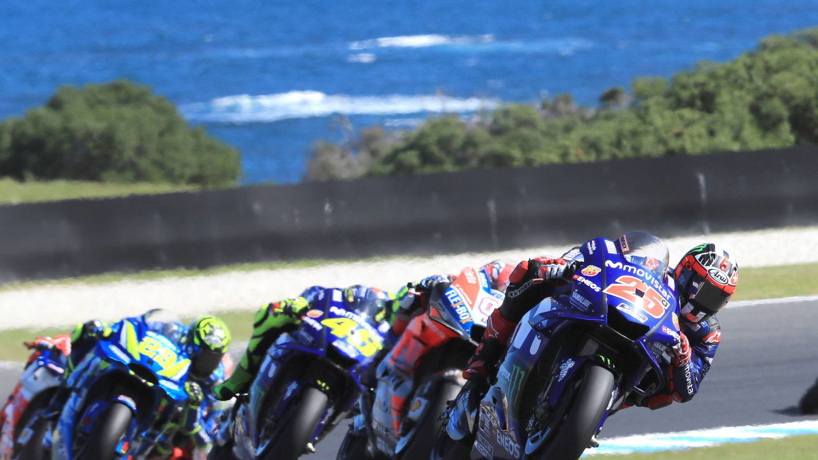Vinales ends Yamaha win drought as Marquez, Zarco clash