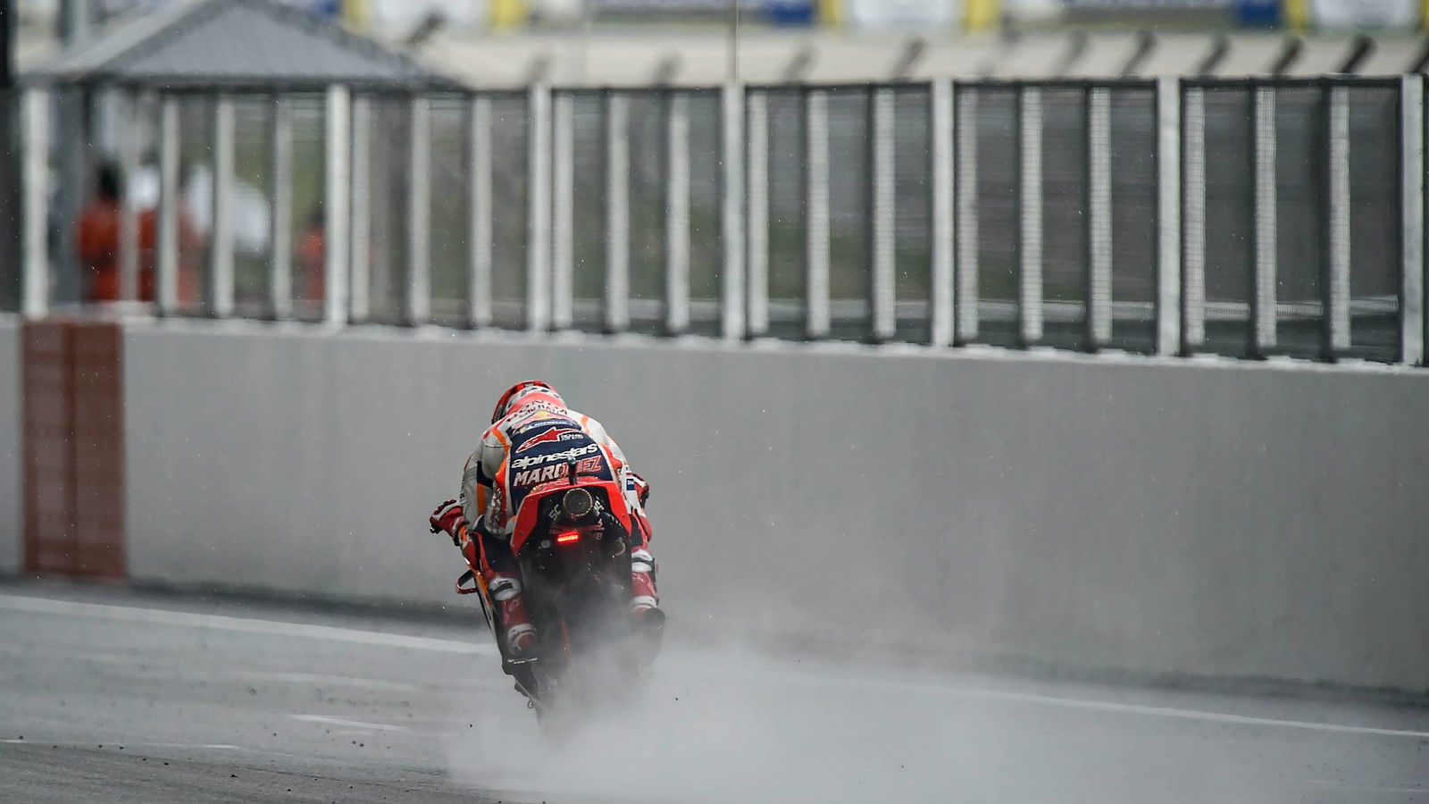 Marquez leads red flag-hit wet FP1