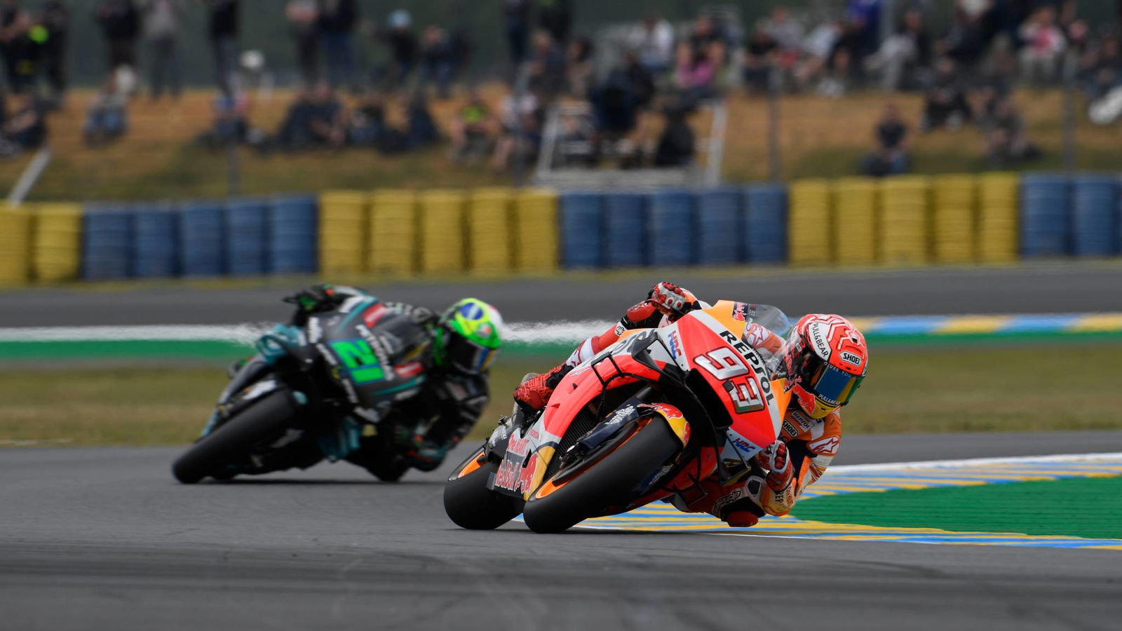 Marquez di pole meski terjatuh dalam kondisi beragam
