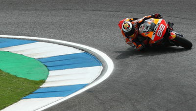 Lorenzo had a scare at same corner as Marquez