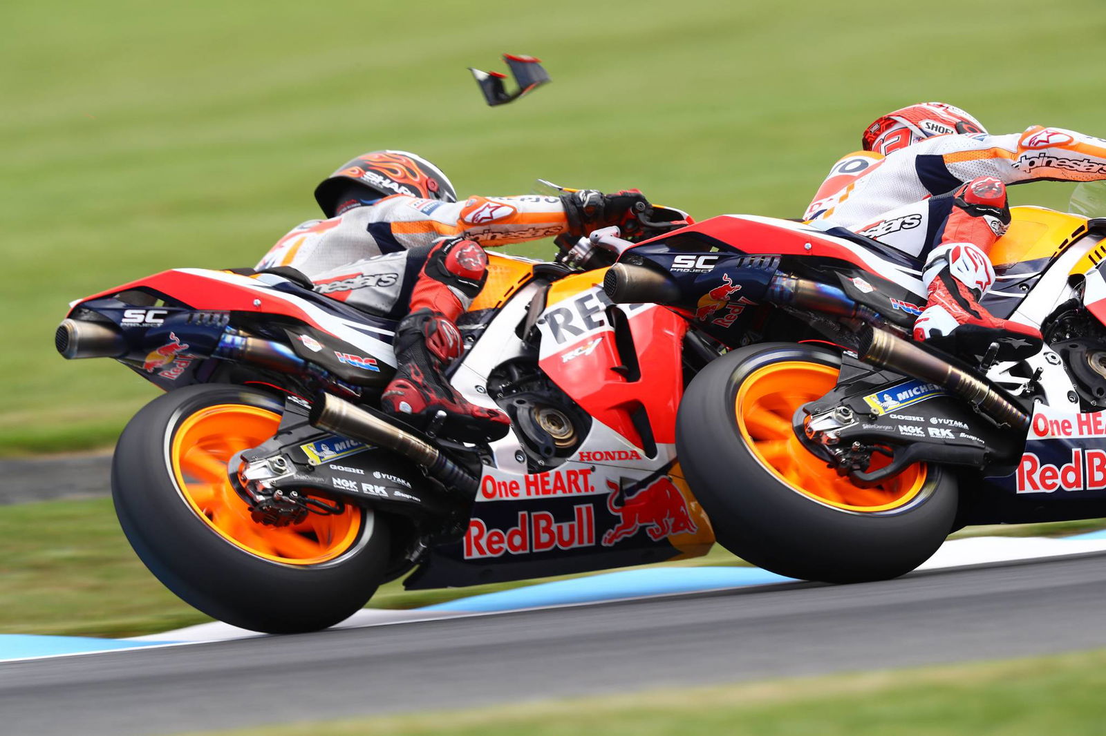 Marquez clips 'slow mode' team-mate Lorenzo