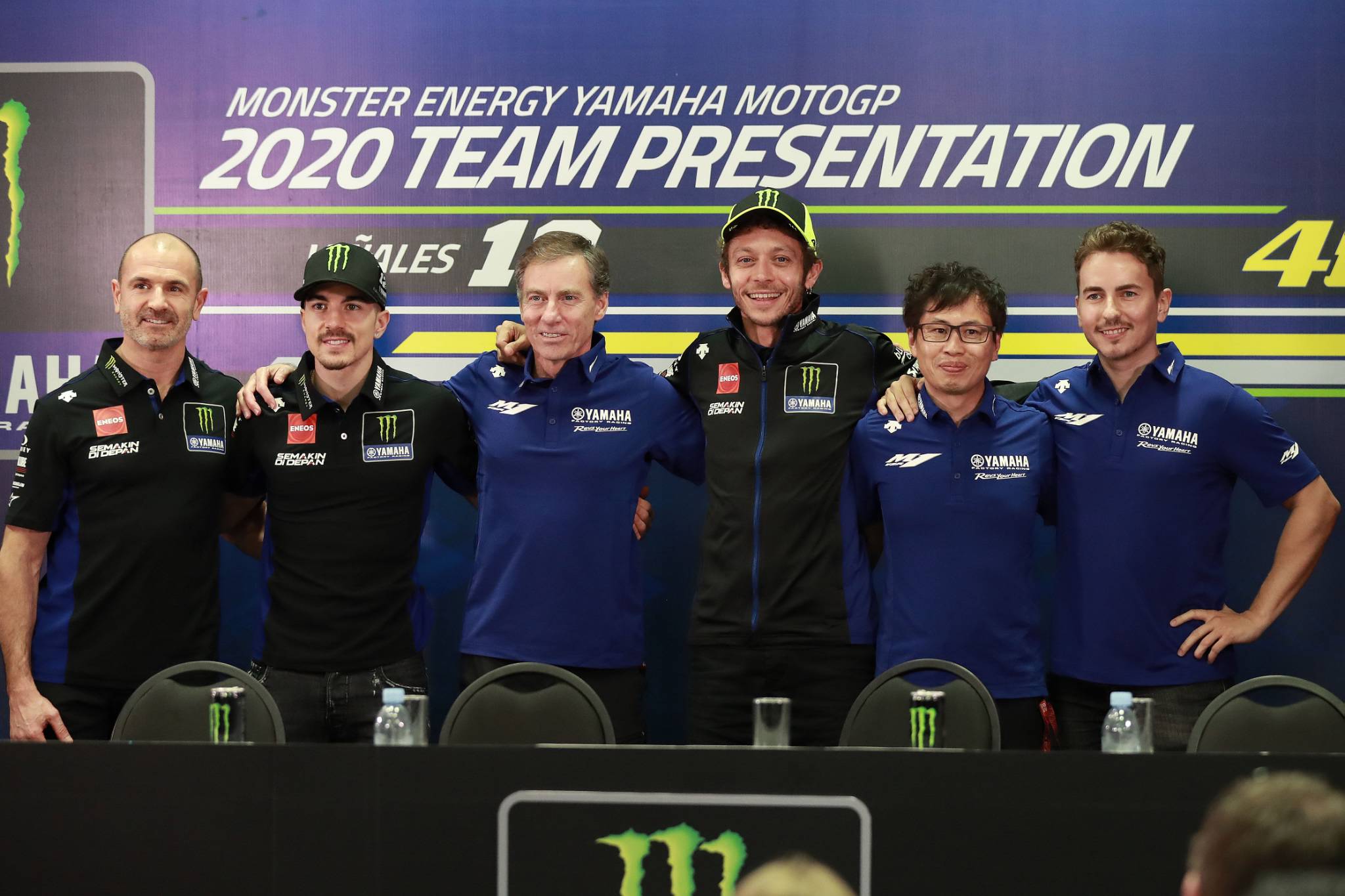 Maverick Vinales, Lin Jarvis,Valentino Rossi, Jorge Lorenzo, Sepang MotoGP test, February 2020