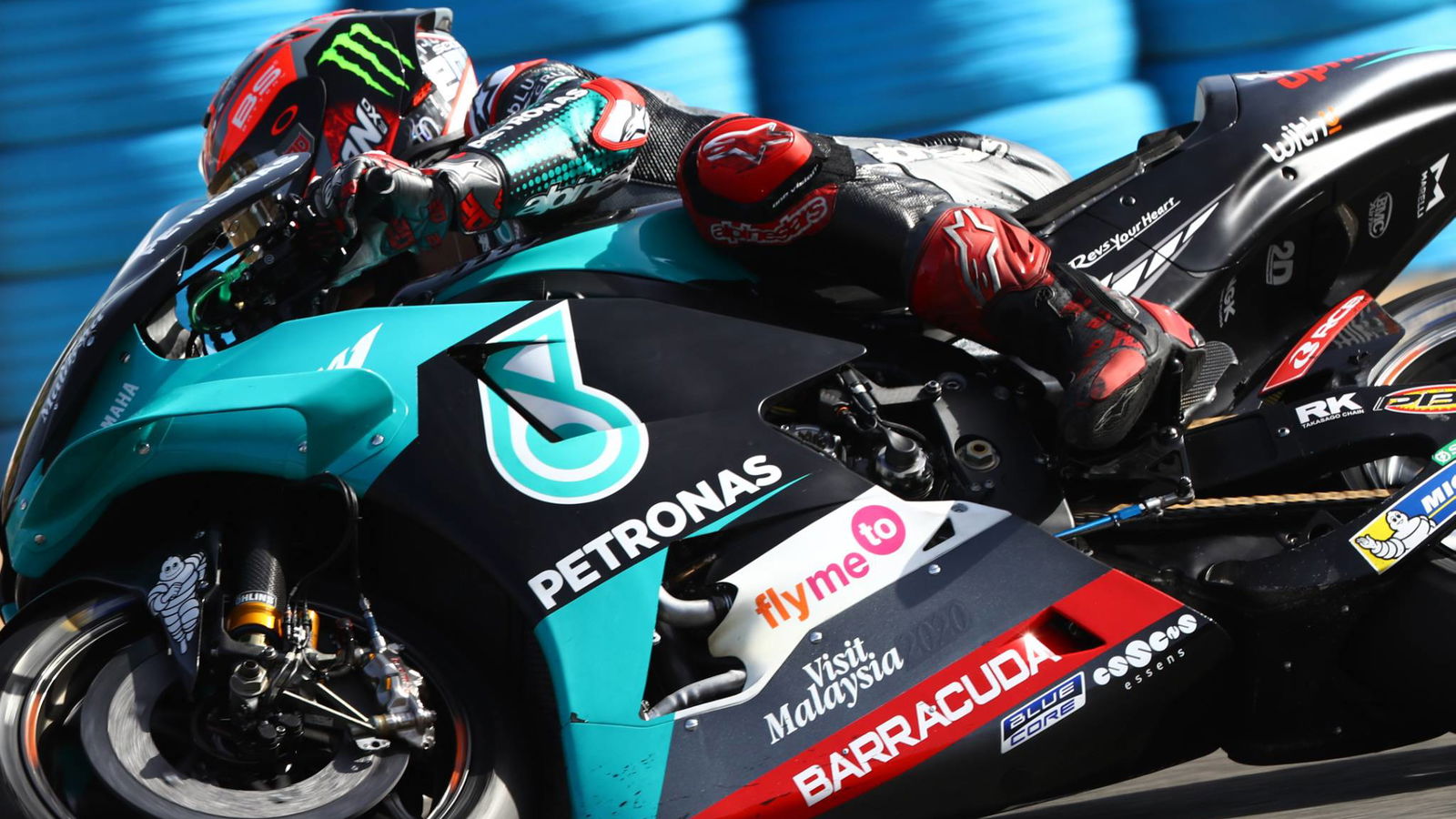 Quartararo snatches Spanish MotoGP pole, big crash for Rins