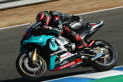 Quartararo on pole after Vinales penalised, Marquez withdraws