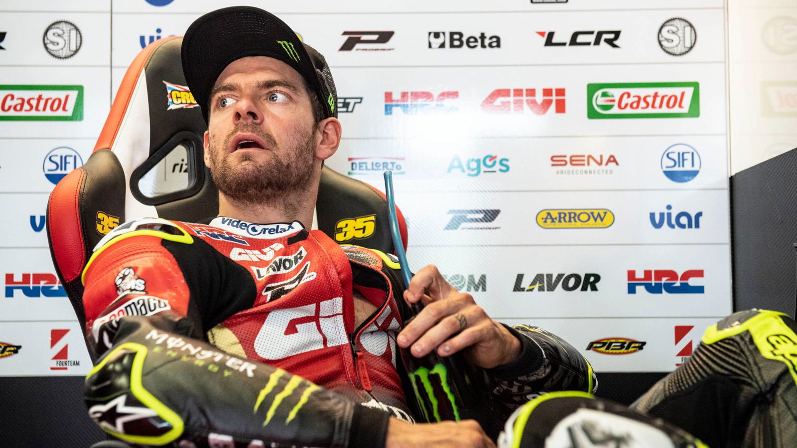 Crutchlow: Arm 'a disaster, litres of fluid, can see muscle'