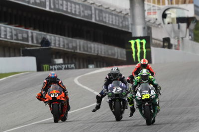 Brad Binder, Maverick Vinales, Cal Crutchlow , Catalunya MotoGP. 27 September 2020