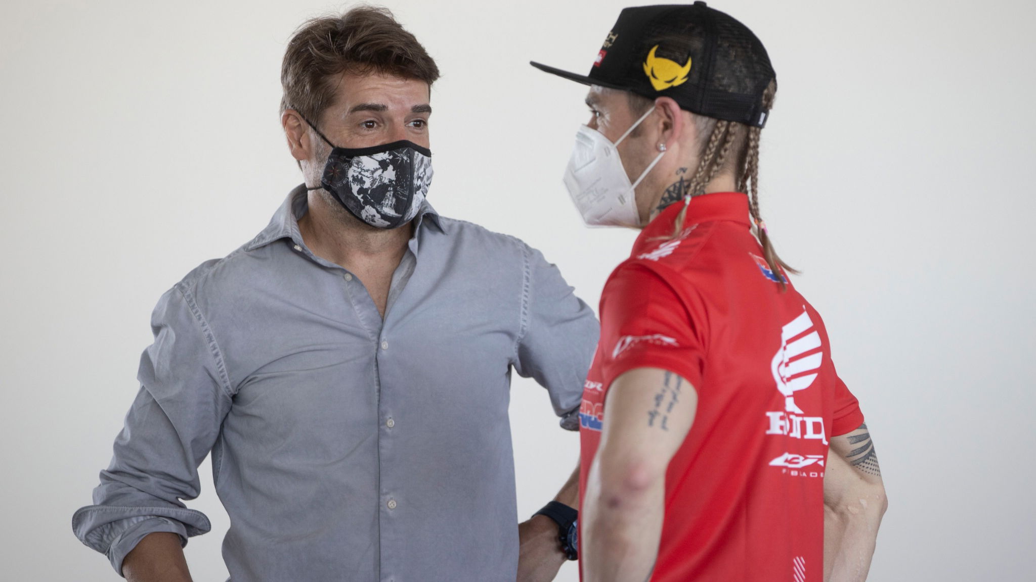 Carlos Checa and Alvaro Bautista, Aragon WorldSBK 2021